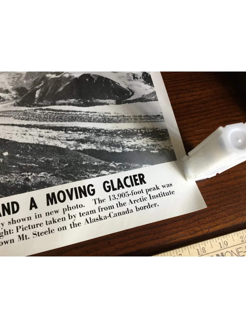 Illustrated Current News Photo - Mt Kennedy Glacier Canadian Yukon Mt Steele